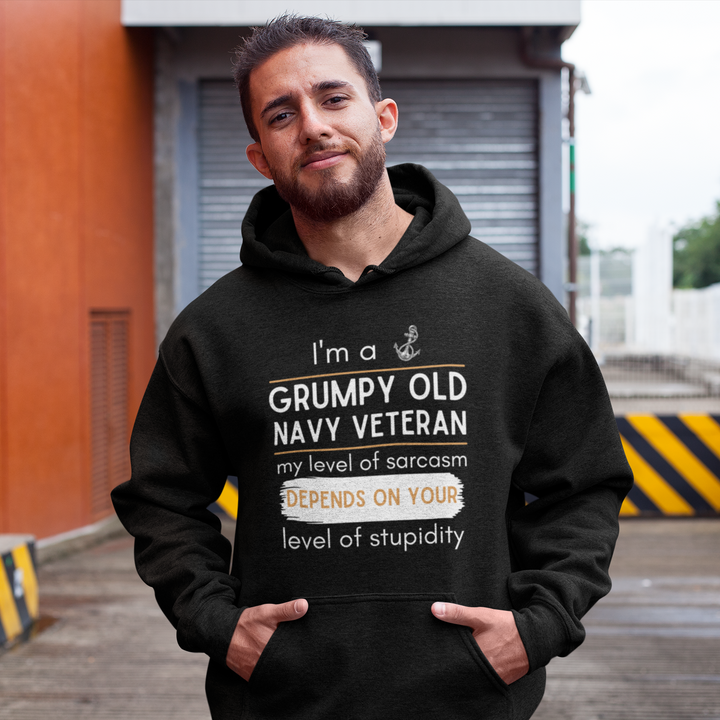 I'm a grumpy old navy veteran Unisex Hoodie