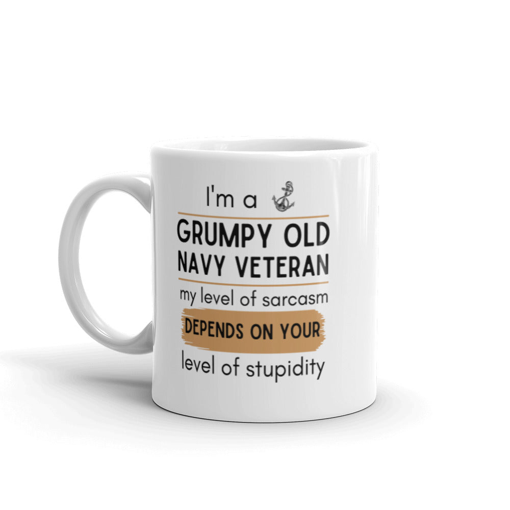 I'm a grumpy old navy veteran coffee mug